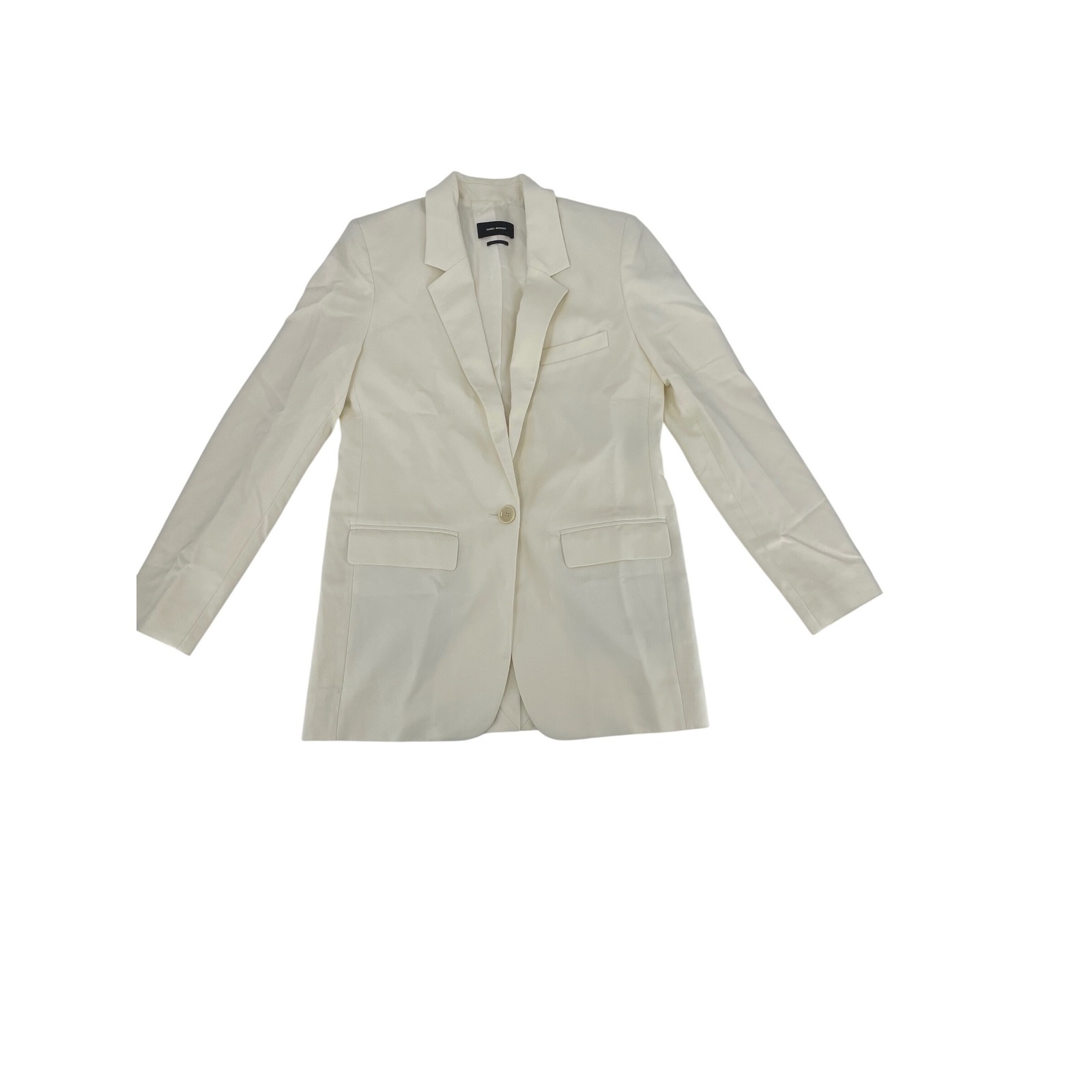 Isabel Marant Oratelia Jacket 36 White Good Single Button Lyocell Blend